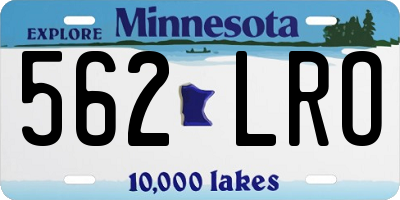 MN license plate 562LRO