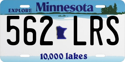 MN license plate 562LRS