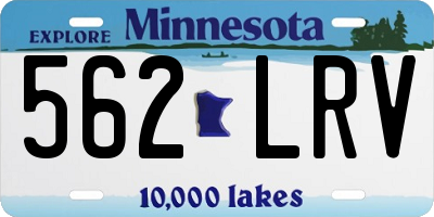 MN license plate 562LRV