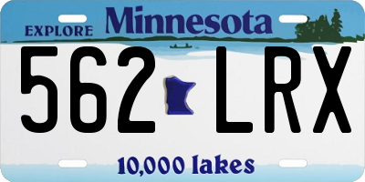 MN license plate 562LRX