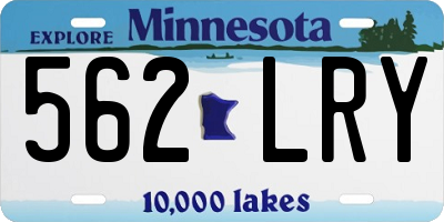 MN license plate 562LRY