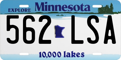 MN license plate 562LSA