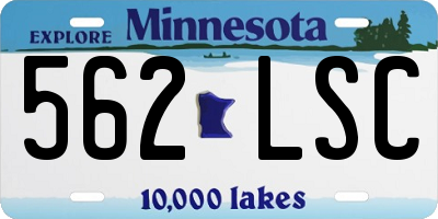 MN license plate 562LSC