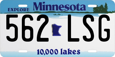 MN license plate 562LSG