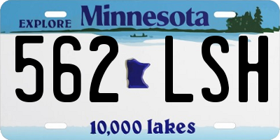 MN license plate 562LSH