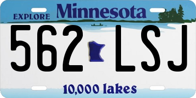 MN license plate 562LSJ