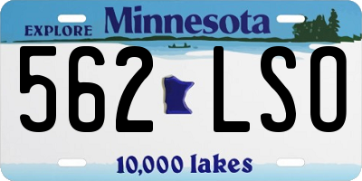 MN license plate 562LSO