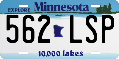 MN license plate 562LSP