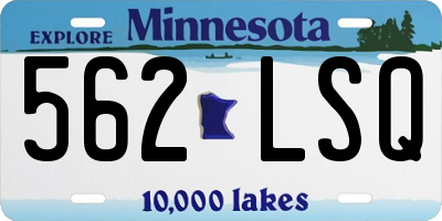 MN license plate 562LSQ