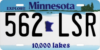 MN license plate 562LSR