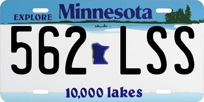 MN license plate 562LSS