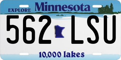 MN license plate 562LSU