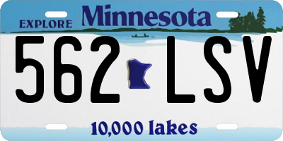 MN license plate 562LSV