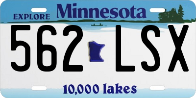 MN license plate 562LSX