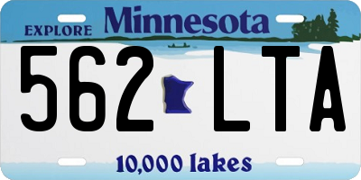 MN license plate 562LTA