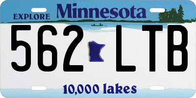 MN license plate 562LTB