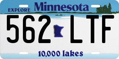 MN license plate 562LTF