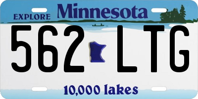 MN license plate 562LTG