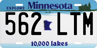 MN license plate 562LTM