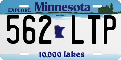 MN license plate 562LTP