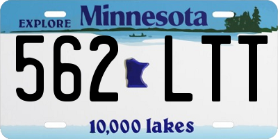 MN license plate 562LTT