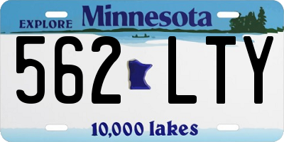 MN license plate 562LTY