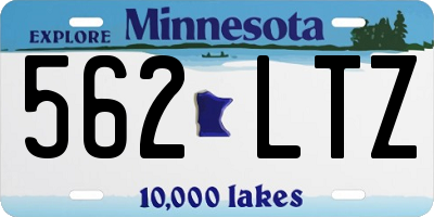 MN license plate 562LTZ