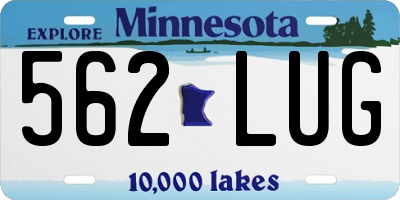 MN license plate 562LUG