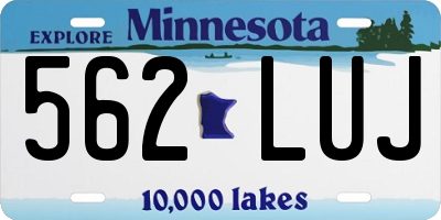 MN license plate 562LUJ