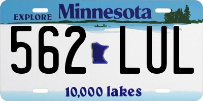 MN license plate 562LUL