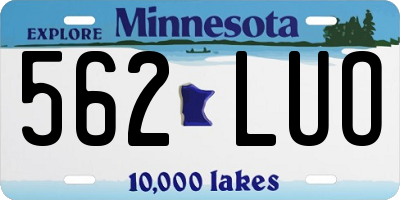 MN license plate 562LUO