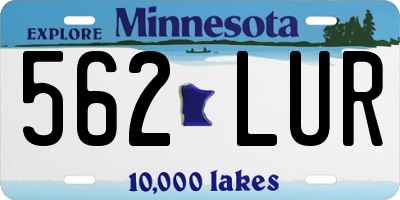 MN license plate 562LUR