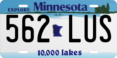 MN license plate 562LUS