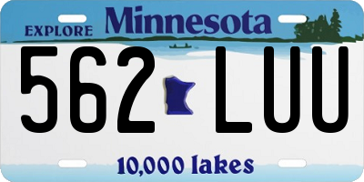 MN license plate 562LUU