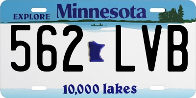 MN license plate 562LVB