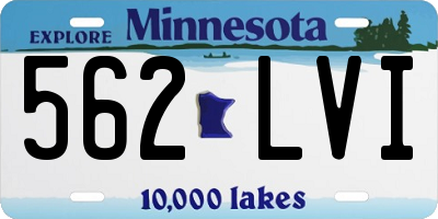MN license plate 562LVI