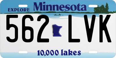 MN license plate 562LVK