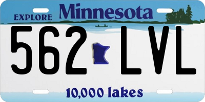 MN license plate 562LVL
