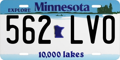 MN license plate 562LVO