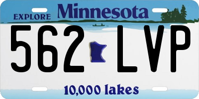 MN license plate 562LVP