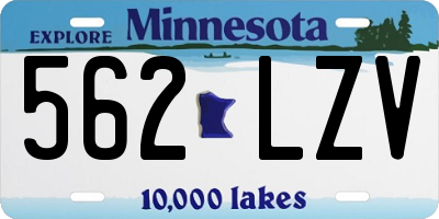 MN license plate 562LZV
