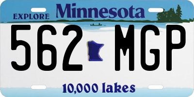 MN license plate 562MGP