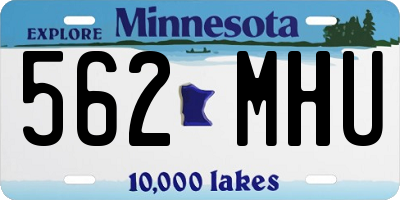 MN license plate 562MHU