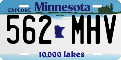 MN license plate 562MHV