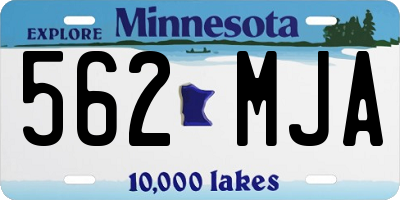 MN license plate 562MJA
