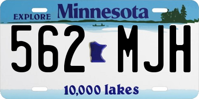 MN license plate 562MJH