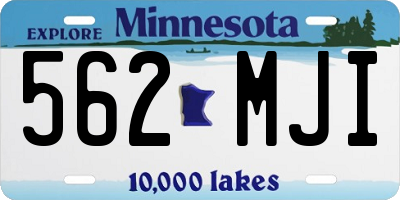 MN license plate 562MJI