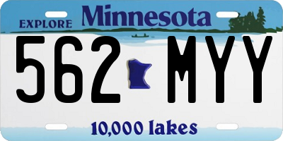 MN license plate 562MYY