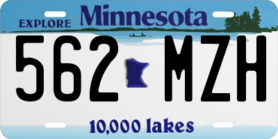 MN license plate 562MZH