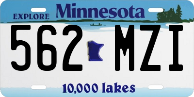 MN license plate 562MZI
